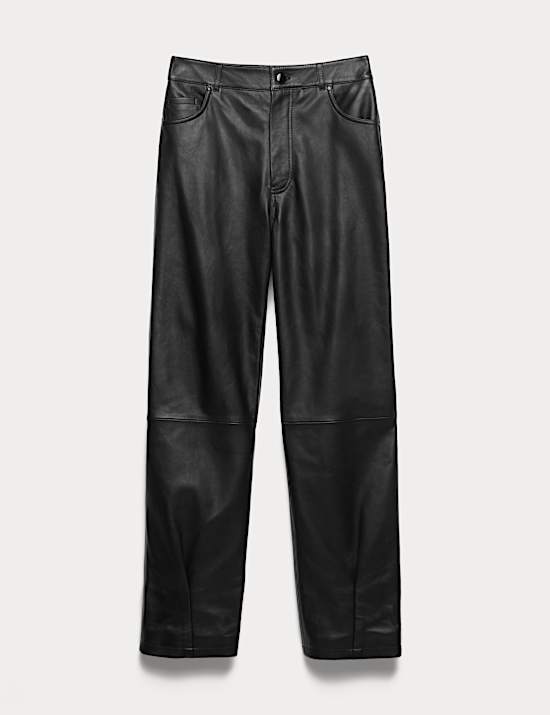 Leather High Waisted Trousers