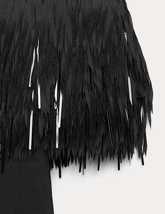 Feather Detail Off The Shoulder Top