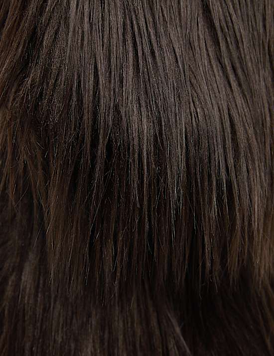 Kapuzenschal mit Kunstpelz