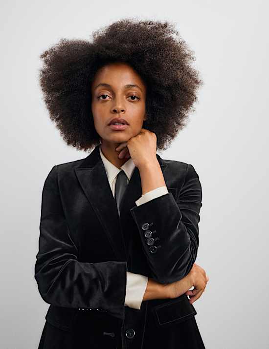 Velvet Tailored Blazer