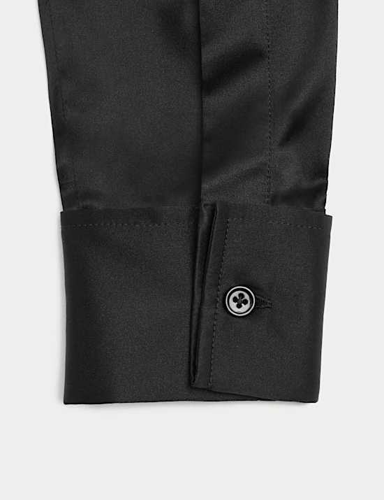 Pure Silk Pleat Detail Shirt