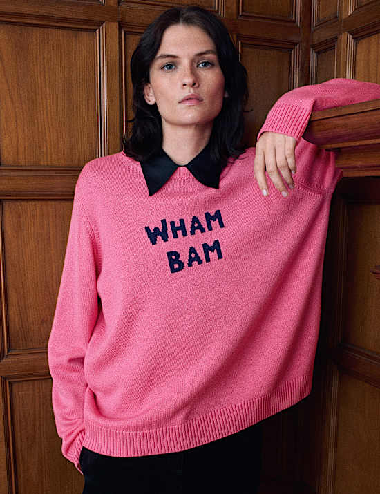 Merino Wool Rich 'Wham Bam' Relaxed Jumper