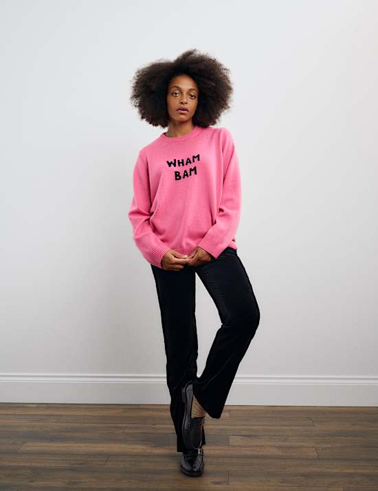 Merino Wool Rich 'Wham Bam' Relaxed Jumper
