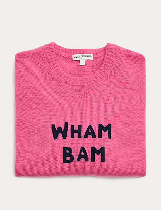 Merino Wool Rich 'Wham Bam' Relaxed Jumper