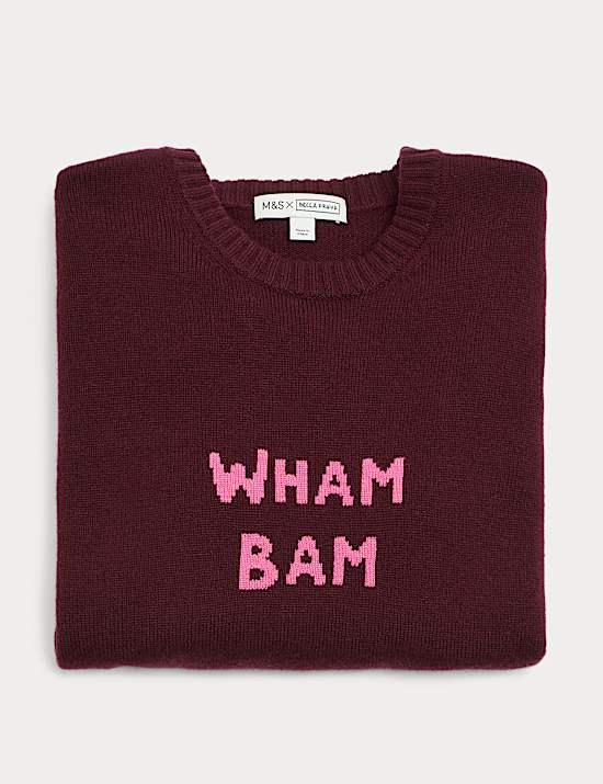 Merino Wool Rich 'Wham Bam' Relaxed Jumper