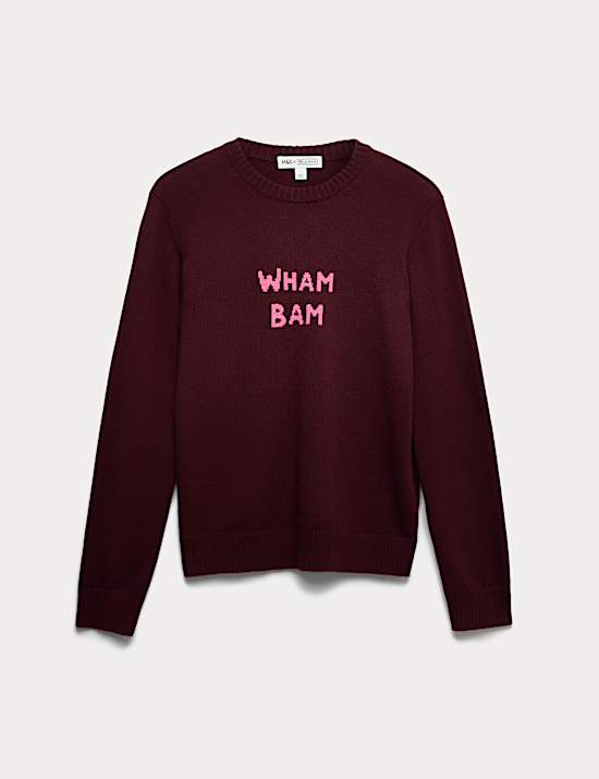 Merino Wool Rich 'Wham Bam' Relaxed Jumper