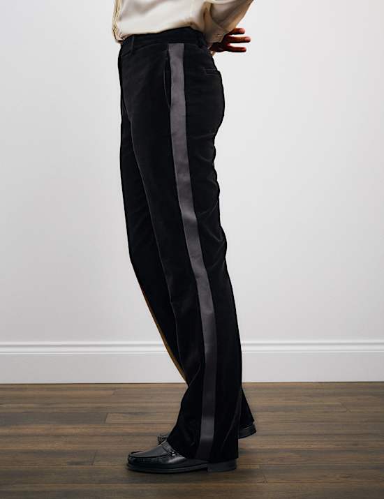 Velvet Straight Leg Trousers