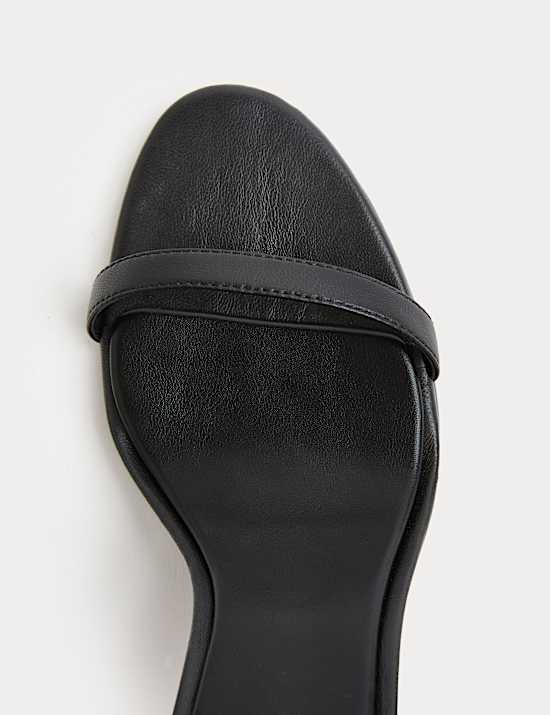 Leather Tassel Strappy Stiletto Heel Sandals