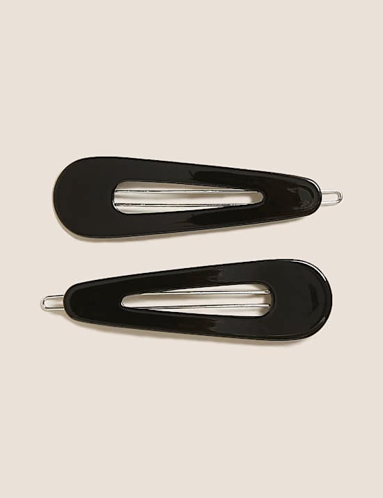 Lot de 2 Clips barrettes pour cheveux motif peau de tortue