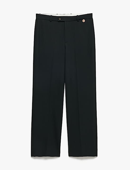 Pantalon droit en laine