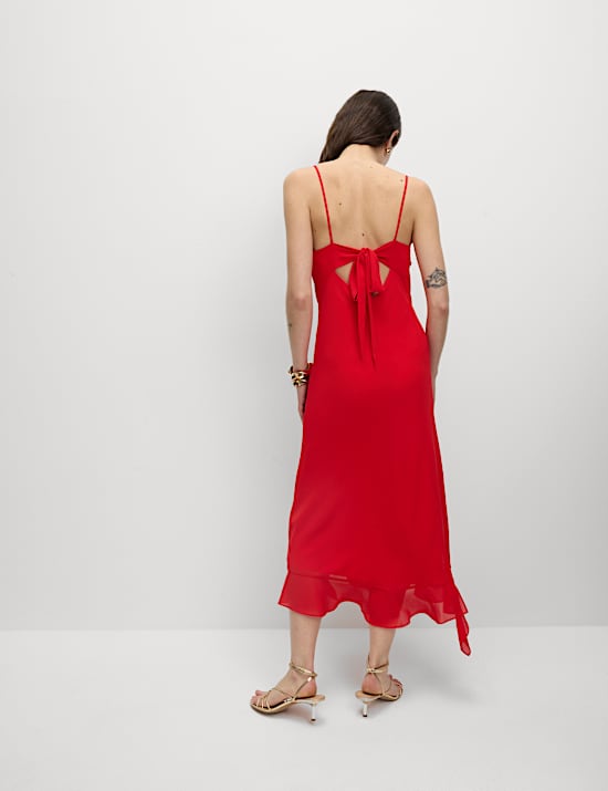 Cowl Neck Midaxi Slip Dress