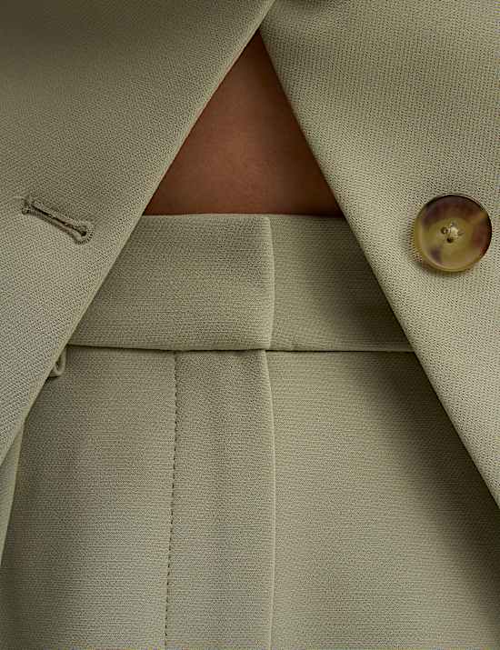 Tailored Pleat Front Barrel Leg Trousers