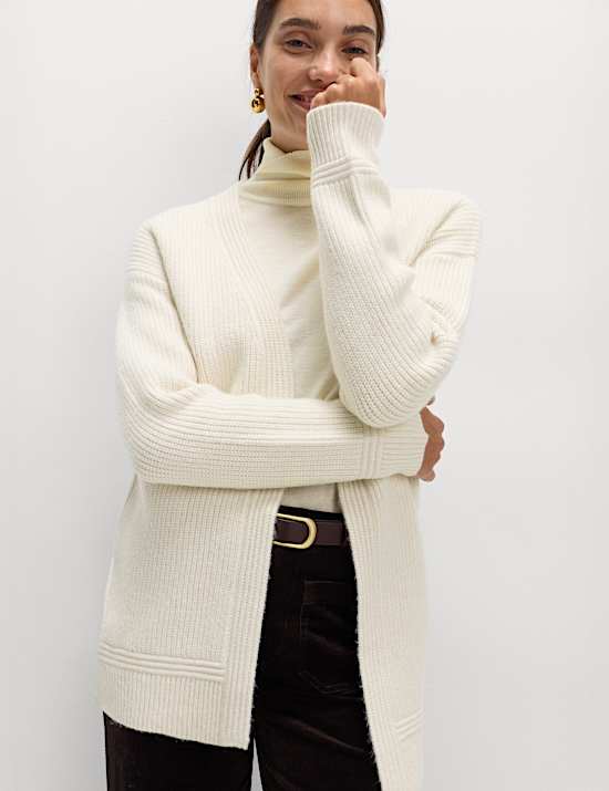 Cloud-Yarn Edge to Edge Longline Cardigan