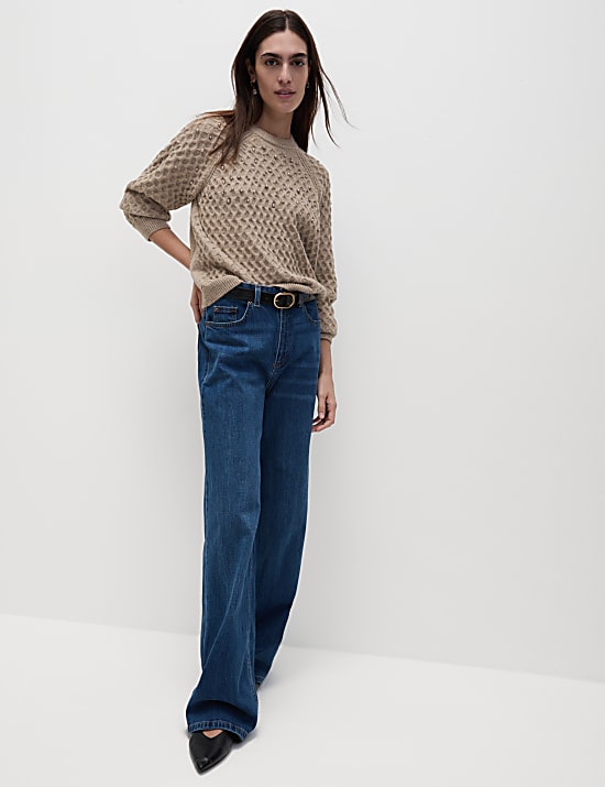 Cable Knit Embellished Jumper