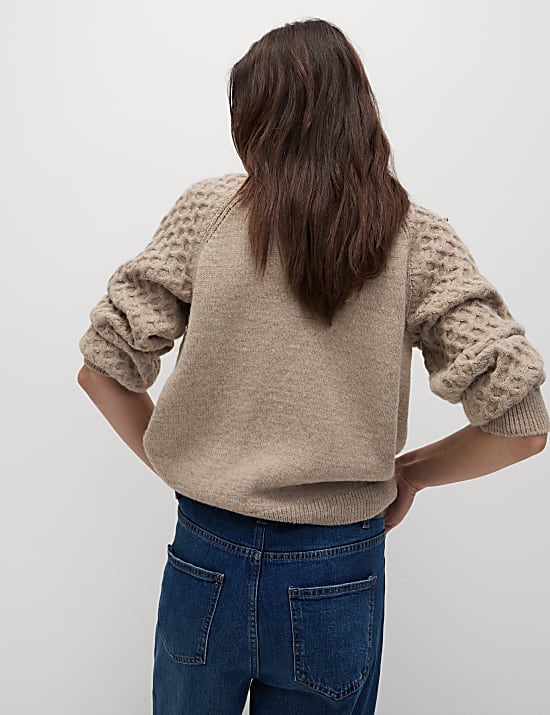 Cable Knit Embellished Jumper
