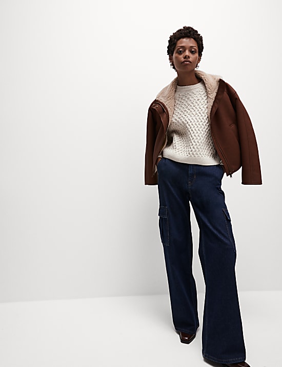 Cable Knit Embellished Jumper