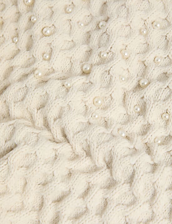 Cable Knit Embellished Jumper