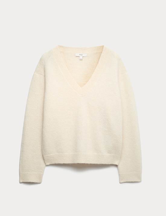 V-Neck Relaxed Jumper With Wool