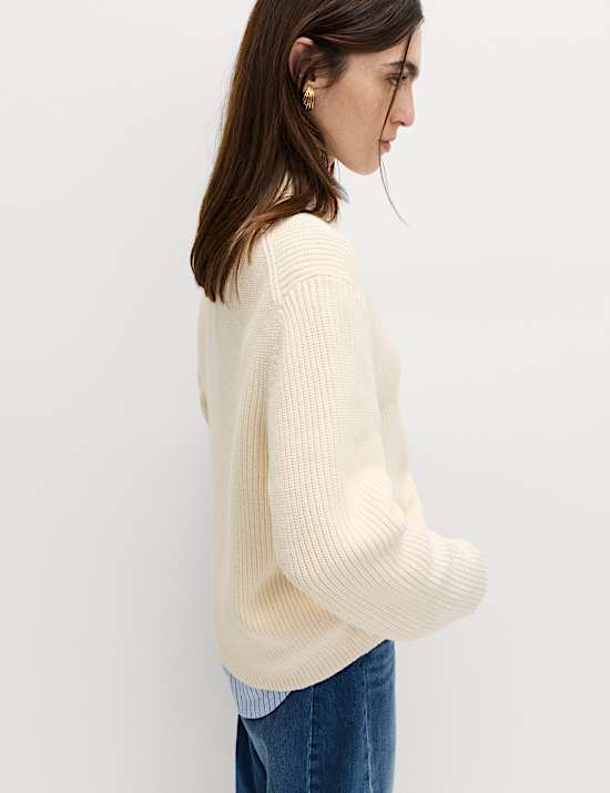 Cotton Rich Ribbed Longline Jumper