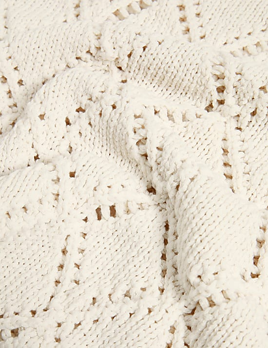 Cotton Blend Textured Jumper