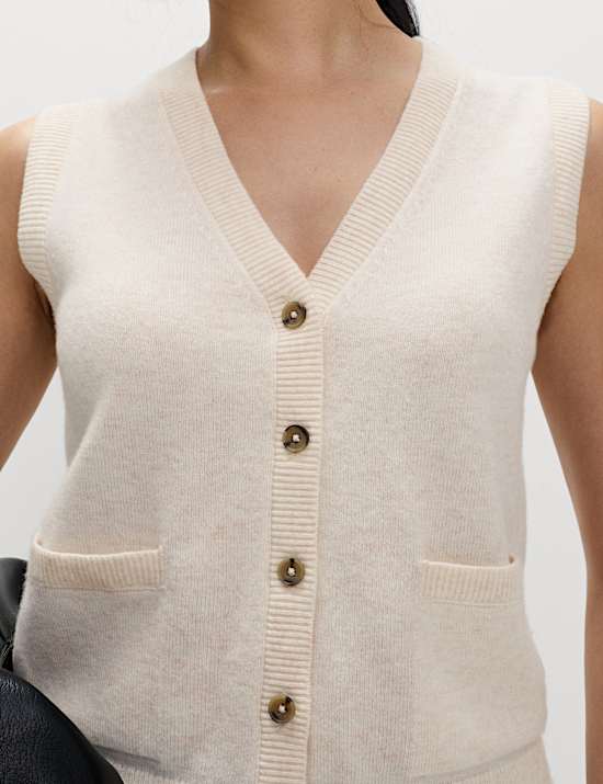 Lambswool Blend Knitted Waistcoat
