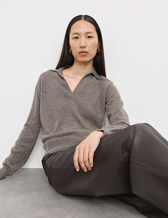 Pure Cashmere Relaxed Fit Knitted Top