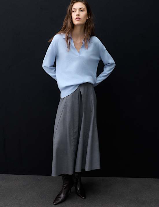 Pure Cashmere Relaxed Fit Knitted Top