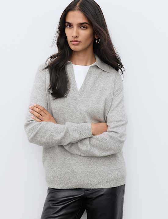 Pure Cashmere Relaxed Fit Knitted Top