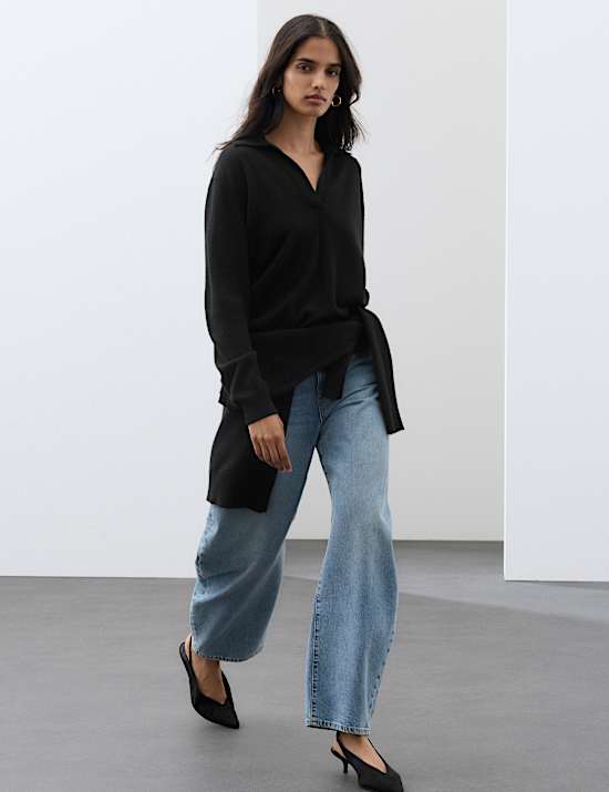 Pure Cashmere Relaxed Fit Knitted Top