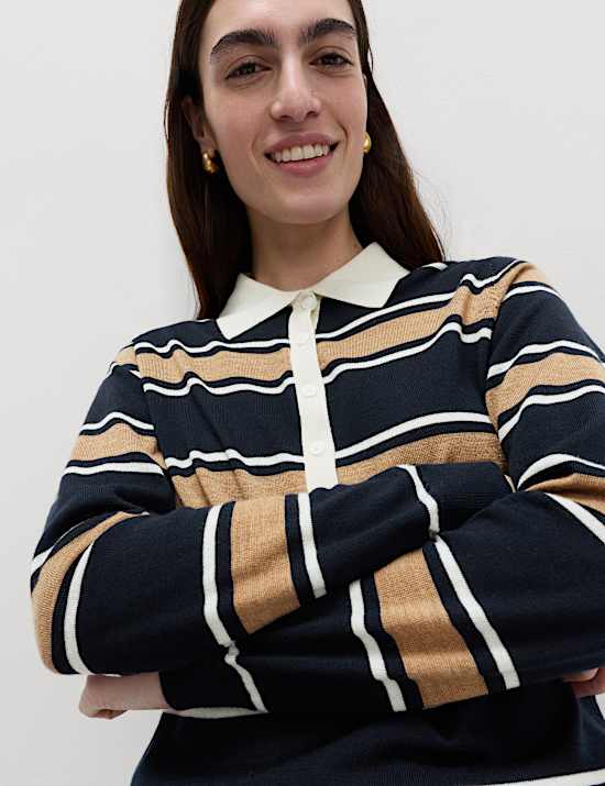 Pure Merino Wool Striped Jumper
