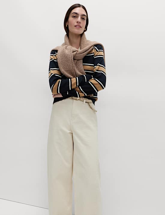 Pure Merino Wool Striped Jumper