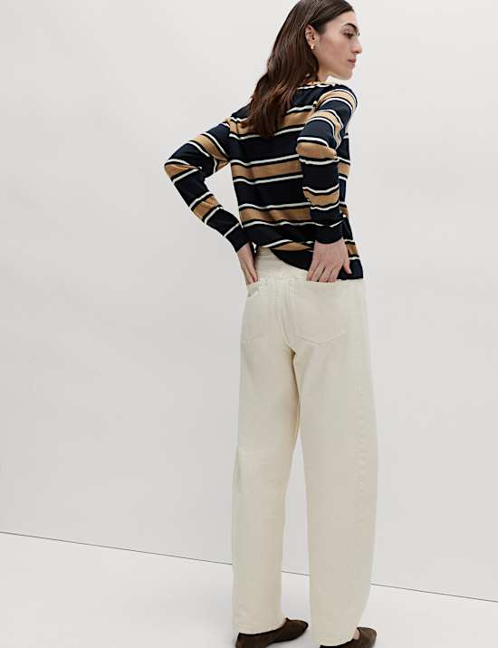 Pure Merino Wool Striped Jumper