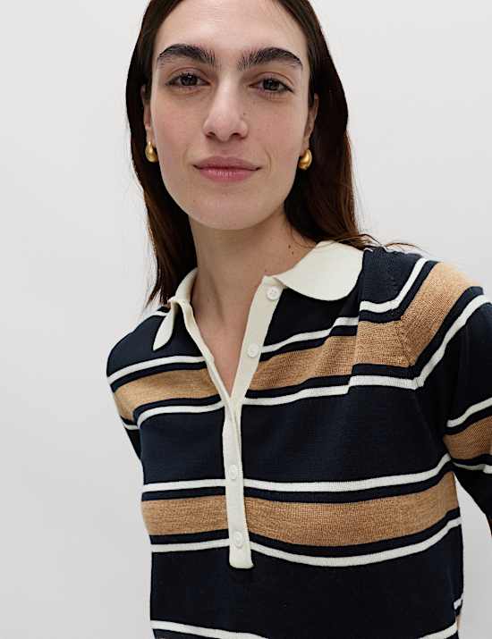 Pure Merino Wool Striped Jumper