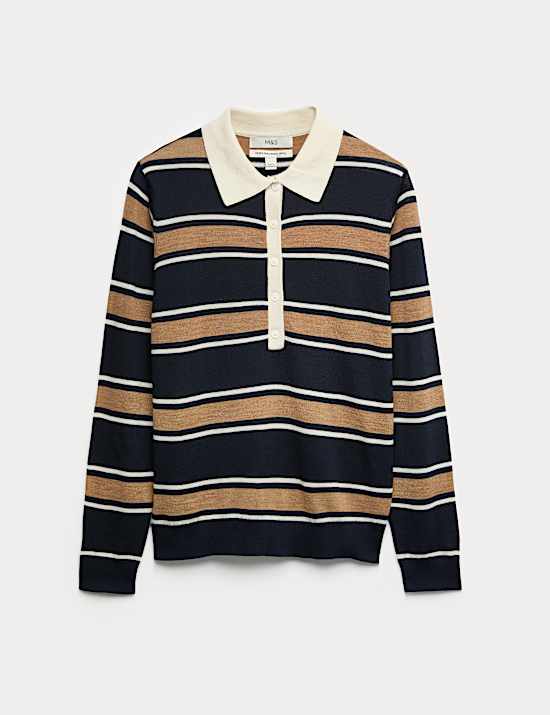Pure Merino Wool Striped Jumper