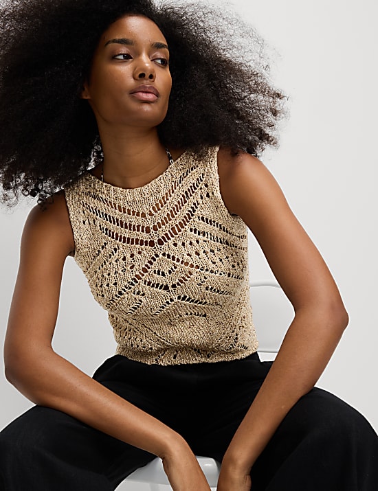 Maillot de corps avec coton effet métallisé