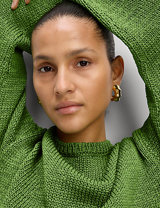 Textured Crew Neck Jumper