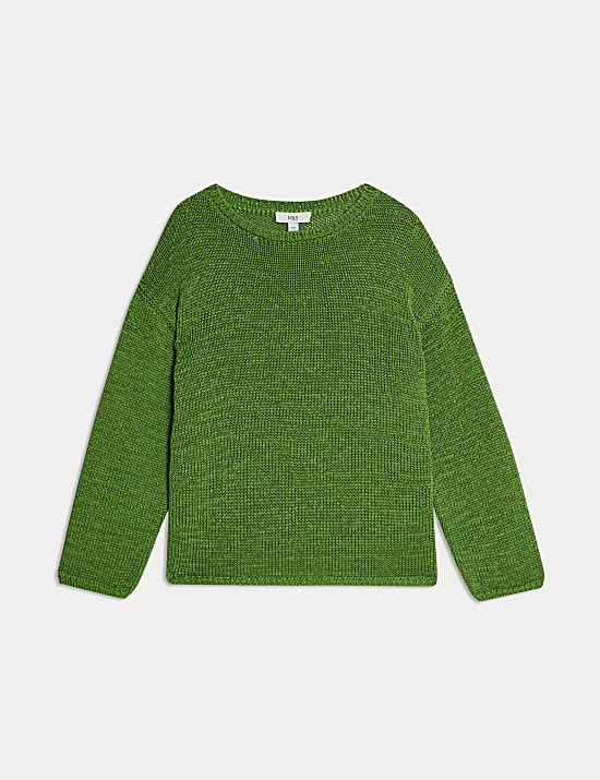 Textured Crew Neck Jumper