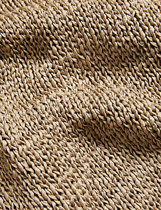 Pull textur&eacute; &agrave; col rond