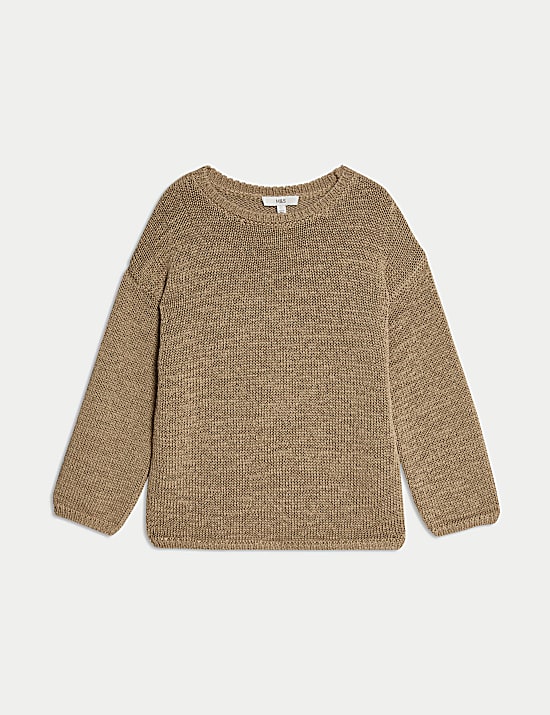 Pull textur&eacute; &agrave; col rond