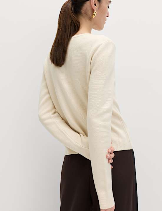 Cardigan ajusté à fermeture boutonnée, toucher doux