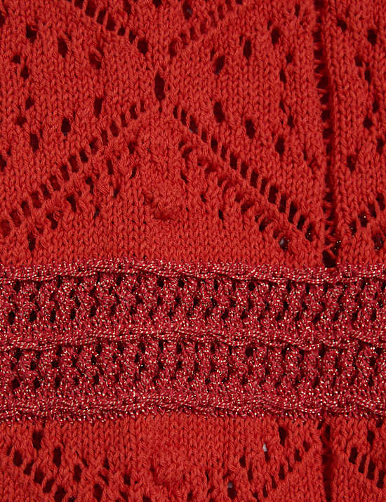 Katoenrijk korter gilet met structuur en nauwsluitende pasvorm