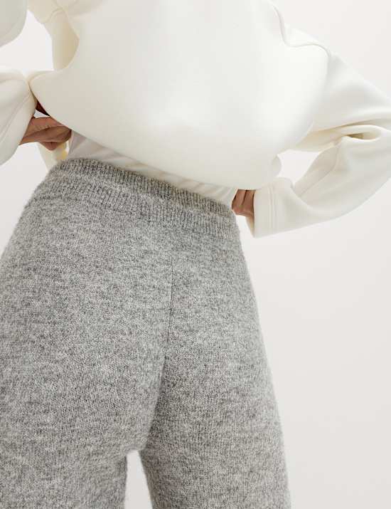 Wide Leg Knitted Trousers