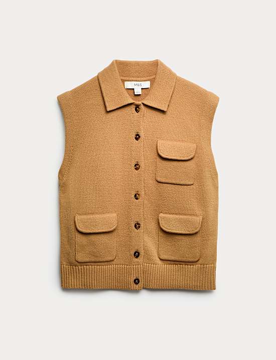 Cotton Rich Pocket Knitted Waistcoat