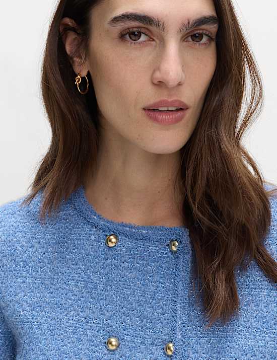 Chaqueta con algodón de punto texturizada
