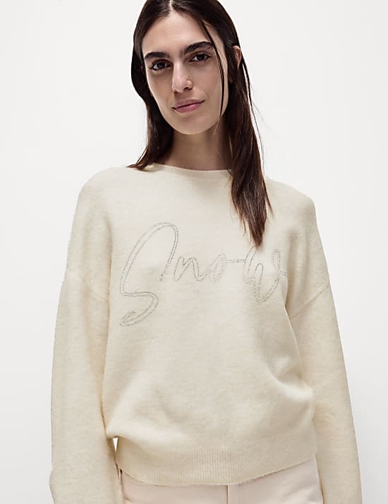 Slogan Crew Neck Jumper