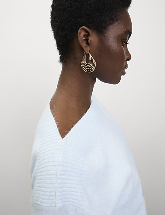 Ontspannen trui met boothals en alpacawol