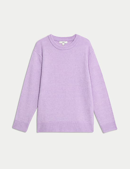 Textured Relaxed Jumper with Alpaca
