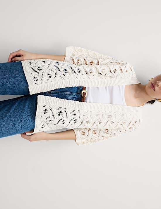 Textured Edge to Edge Longline Cardigan