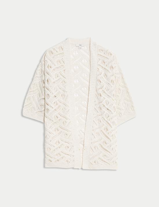 Textured Edge to Edge Longline Cardigan