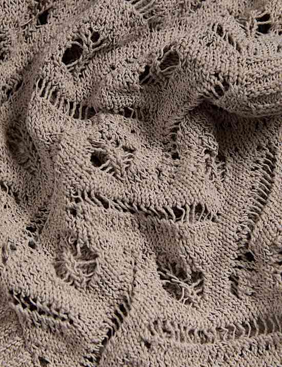 Strukturovaný dlouhý kardigan bez zapínání